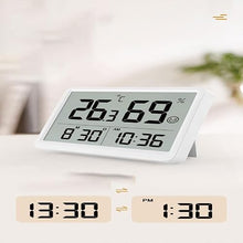 ASWRTYJO ABS Large-Screen Indoor Home Bedroom Electronic Clock Smiling Face Temperature Humidity Meter