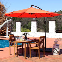 Sunnydaze Cantilever Umbrella with Square Base Included, 10', Burnt Orange