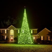 Fairybell - Flagpole LED Christmas Tree - Outdoor Christmas Decorations - Green - 2,000 LED Tree - 20ft - Suitable for Existing Flagpoles