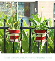 SIDUFHAOPKLL Versatile Lightweight Metal Plants Stand Plant Shelf Rack for Indoor Balcony Flower Hanging Type Green Orchid(Black)