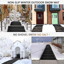 iumLeap 1/3/4/5 Pcs Snow Melting Stairs Walkway Mat, De-Icing Kit Non Slip Rubber Heated Mat w/Power Cord, 3in/h Speed Snow and Ice Heated Pad for Winter Outdoor Steps Doorways Drive, 4 Pcs-10in*30in