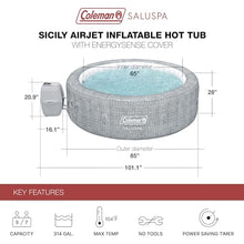 Coleman SaluSpa Sicily Energy-Efficient 5-7 Person Inflatable Hot Tub
