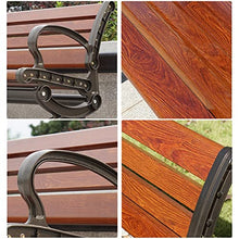 CUTPOIY Bench Garden Bench Metal Park Bench Cast-Aluminum Plastic Wood Outdoor Benches Front Porch 1.5m Outdoor Furniture for Patio, Park, Lawn, Yard Outdoor Garden Ben, A