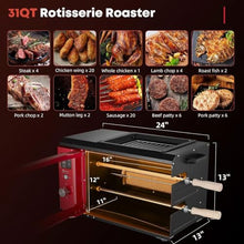 GHRERTX Auto Rotating Kebab Skewer Machine, 2 Layer Rotating Propane Rotisserie Grill with Electric Griddle, Smokeless Electric Grill Doner Kebab Fish Skewer Machine for Brazilian BBQ, Chicken,Steak