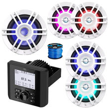 Enrock Marine Bluetooth AM/FM Radio & Speaker System with LED Subwoofer