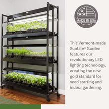 Gardener's Supply Company 3-Tier Grow Light Plant Stand with Three Watertight Shelf Trays | Includes 6 Bright 6500K Color LED Full-Spectrum Bulbs for Optimal Indoor Growing
