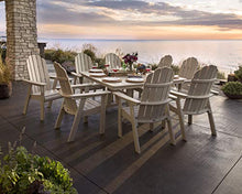POLYWOOD® Vineyard Curveback Adirondack 9-Piece Nautical Trestle Dining Set in Slate Grey