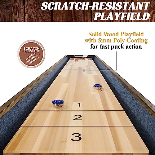 Barrington Billiards Coventry Shuffleboard Table Gray/Light Wood Grain/Dark Wood Grain