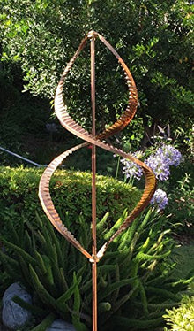 Stanwood Wind Sculpture Kinetic Copper Dual Helix Spinner