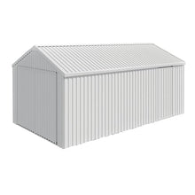 KoreJetMetal 12x20FT Outdoor Metal Storage Shed, Galvanized Steel Portable Building with Double Swing Doors, Heavy-Duty Carport for Tools, Motorcycle, Equipment Storage