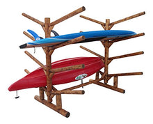 Log Kayak Rack 8 Place Kayak or SUP Log Rack Canyon Brown Finish