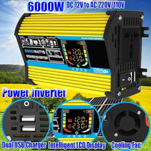 6000W Off-Grid Solar Panel Kit with 50A Charge Controller for RVs, Boats - Dual LCD Displays Included(Yellow)