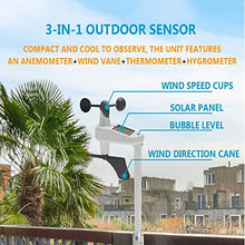 WiFi Weather Station with Solar Wind Speed Direction,and Indoor Outdoor Thermometer and Hygrometer