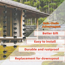 DFTDFYXYRain Chain Rain Water Catcher Rain Catcher Chain 8.5FT Rain Chain Copper Rain Chain for Window Garden Decorations for Gutters Rotating Rain Catcher Chain,Eaves Drainage,4m(13.1ft)