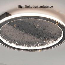 VCDUXMQLK Nordic Light Luxury Ceiling Black All Copper Glass Lamps LED Three-Color Dimmable Close to Lights for Living Room Bedroom Study Hotel Model