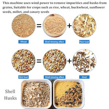 Jidanmian Household Grain Cleaning Winnower, Grain Thrower Wind Sheller Bird Food Blowing Screening Machine, Birds Feed Shell Blowe, Millet Bird Feed Melon Seeds Blown Shell Splitter
