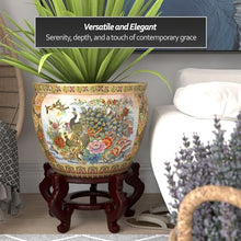 Red Lantern Large 20" Satsuma Porcelain Fishbowl Planter