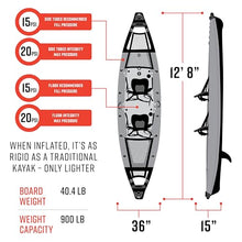 Waimea Bay Rigid Inflatables Drifter 2 Seater Inflatable Fishing Kayak Multicolor