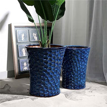 thalo Planter Pots Blue Flower Pot Ceramic Flower Pot Outdoor Garden Table Decoration Flower Pot Plant Pot Plant Container Accessories