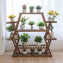 ZOCWJK Plant Stand Triangular Wood Plant Stand Indoor 6 Tier Flower Pot Holder Shelf Corner Display Rack,