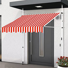 CHENWMZ Adjustable Patio Awning with Hand Crank Freestanding Garden for Sun Protection Height Adjustable 3.5m Balcony Shade Outdoor Umbrella for Deck and Terrace.