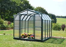 Palram - Canopia Grand Gardener 8' x 8' Resin Greenhouse, Green/Twin Wall