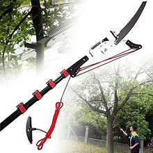Telescopic Pole Saw Tree Pruners Professional Extendable Pruning Saw Garden Bypass Landscaping Lopper Tools with Steel Blade Saw for Trimming Branches and Leaves,7.2M/24FT