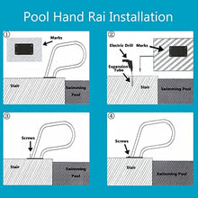 304 Stainless Steel Pools Handrails, Pool Safety Hand Rail with Quick Mount Base and Complete Accessories, Support Up to 250lb, Easy to Install (Color : 1.0MM, Size : B) (1.0MM A)