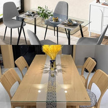 SXKJQER Rectangle/Square 8mm Thick Flat Edge Tempered Radius Corner Glass Table Top, Clear Tempered Glass Table Top, Multipurpose for Dining Table, Coffee Table, Restaurant Table(100x60cm)