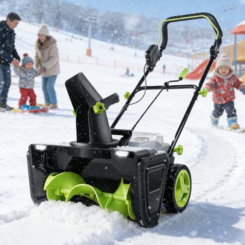 ORIDLECTAL Cordless Snow Blower 40V with 3500W Brushless Motor, Electric Snow Thrower Includes Fast Charger and 2 Batteries, Adjustable Chute Designed for Driveways and Patios