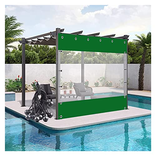 GJZDPMY Waterproof Outdoor Curtains Clear PVC Tarp for Terrace & Pavilion WeatherResistant with Rustproof Grommets 7.5x3m (24.6x9.84ft)