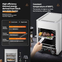 Electric Broiler, Electric Steak Broiler, 1472°f Stainless Steel Steak Cooker Time Temperature Adjustable, Electric Grill for Beef Chicken Vegetables,A