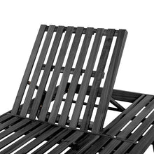 Christopher Knight Home Kayes Chaise Lounge Chair Outdoor, Acacia Wood Poolside Sun Lounger, 79'' Patio Recliner Chair, Adjustable Backrest Single Lounge Sofa for Garden Backyard, Black (Frame Only)