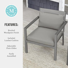 Martha Stewart Bedford Indoor/Outdoor Patio Accent Chairs, Gray, 2-Pack