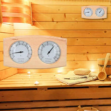 A1DFDFGOQSFG Wooden Sauna Hygrothermograph Thermometer, Hygrometer Sauna Room Accessory (Square)