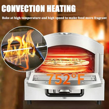 Portable and Gas Fired Pizza Oven with Thermometer,Outdoor Gas and Fired Pizza Oven in Stainless-SteelGas Pizza & Food Outdoor Oven for Camping, Backyard, Tailgating