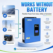 4200W Solar Hybrid Wechselrichter 24Vdc zu 110Vac Reiner Sinus Wechselrichter mit 120A MPPT Solarladeregler, Max PV-Eingangsspannung 500V, für 24V Lithium Batterien,mit WiFi-Modul