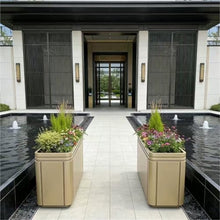 YUHUAWF Garden Bench Planting Trough Growing Container Flower Box Landscape Bed Planter Box with Bench