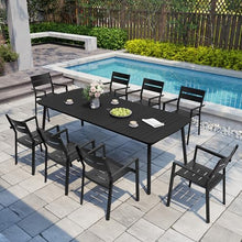 Outdoor Dining Table for 10 People, 93" Patio Rectangle Table
