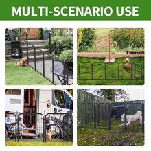 Dogelsy Decorative Garden Metal Fence 72ft (L)×45in (H) with 28 Panels 4 Gate Outdoor, No Dig Rustproof Wire, Animal Barrier Fencing for Outdoor Yard Patio Flower Bed,（Black-Silver）