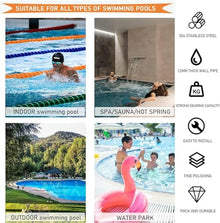 Pool Handrail Swimming Pool Handrail,304 Stainless Steel, Silver, Rustproof, Pool Handrails Curved Spa Hand Grab Bar, Easy to Assemble Pool Railings for Entry
