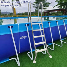 LHFJ Heavy Duty Pool Ladder Above Ground, 500 Lb Capacity, 4 Steps Pool Ladder Above Ground A-Frame Ladders, Pool Slides, Ladders & Diving Boards, Thickened 304 Stainless Steel Pools Handrails,63 in