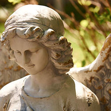 Zaer Ltd. Large Outdoor Safe Magnesium Angel Statue 47” Holding Heart Evangeline