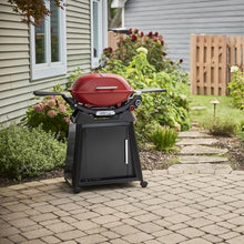 Weber Q 2800N+ Liquid Propane Grill with Stand, Flame Red – Wide 250°–700°F Temp Range with Plus Burner for Searing, Low‑Temp Roasting & High-Dome Lid