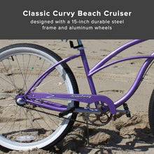 Firmstrong Urban Women's Beach Cruiser Bike 3 Speed 26 Inch Purple w/ Black Seat/Grips
