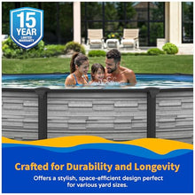 Blue Wave Montilla 24-ft Round 52-in Deep Above Ground Swimming Pool – with Steel Wall & Top Rails, Sand Filter, Overlap Liner, A-Frame Ladder & Maintenance Kit – Complete Outdoor Pool Accessories