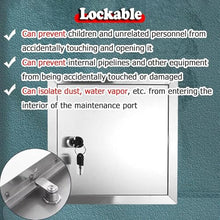 Outdoor Kitchen Doors with Lock, Stainless Steel Single BBQ Access Door for Ceiling & Wall, Waterproof Electrical Hatch, for Outdoor Kitchen and BBQ Island, Silver(38"x44"/96x112cm)