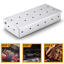 Barbecue Accessories BBQ Smoker Box Stainless Steel Smoker Box Household Wooden Chip Smoker Case Kitchen Grilling