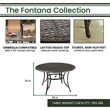 Hanover Fontana 7-Piece Outdoor High-Dining Patio Set Tan/Bronze