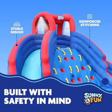 SUNNY & FUN Ultra Climber Inflatable Water Slide Park with Two Slides